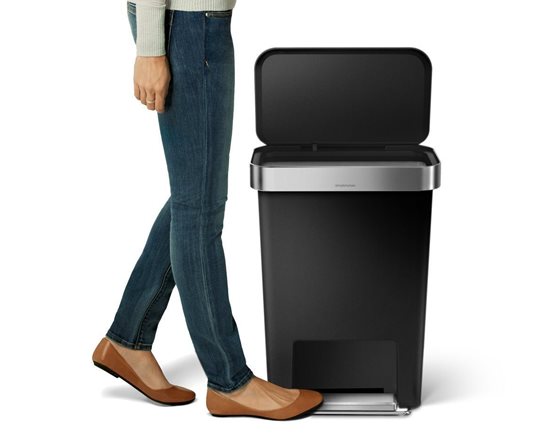 Pedal trash can, 45 L, plastic - simplehuman