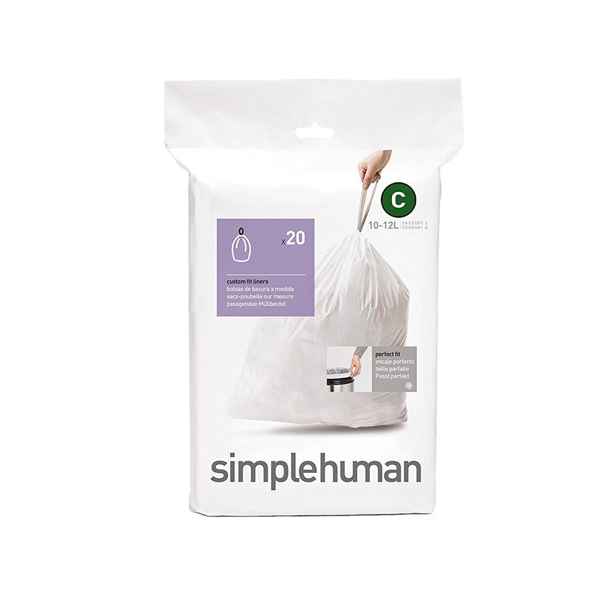 Affaldssække, kode C, 10-12 20 stk., plastik - "simplehuman" KitchenShop