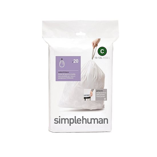 Σακούλες σκουπιδιών, κωδικός C, 10-12 L / 20 τεμ., πλαστικό - simplehuman