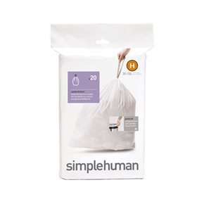 Trash bags, code H, 30-35 L / 20 pcs., plastic - "simplehuman" brand