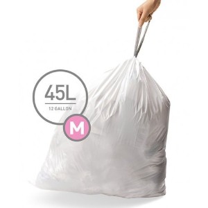 Vuilniszakken, code M, 45 L / 20 stuks, plastic - simplehuman
