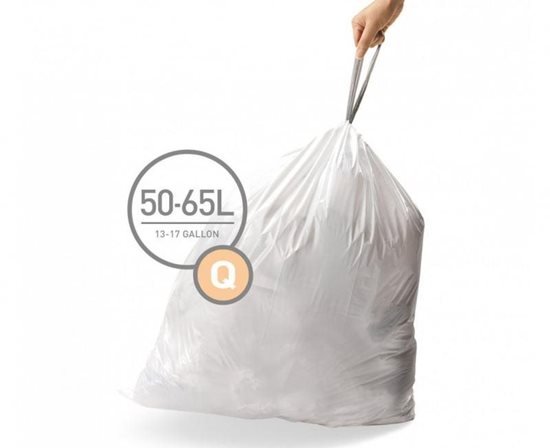 Skraldeposer, kode Q, 50-65 L, 20 stk., plastik - simplehuman