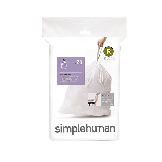 Vrečke za smeti, šifra R, 10 L / 20 kom, plastične - simplehuman
