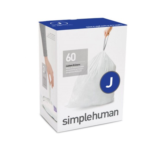 Szemetes zsákok, J kód, 30-45 L / 60 db, műanyag - "simplehuman" márka