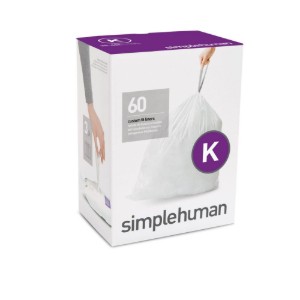 Çöp torbaları, kod K, 35-45 L / 60 adet, plastik - simplehuman
