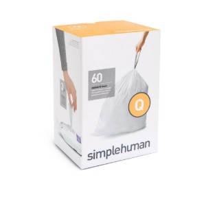 Çöp torbaları, kod Q, 50-65 L / 60 adet, plastik - simplehuman
