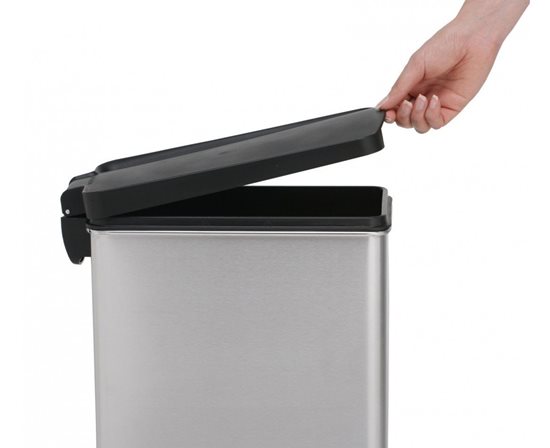 Trash can with pedal, 10 L, stainless steel - simplehuman