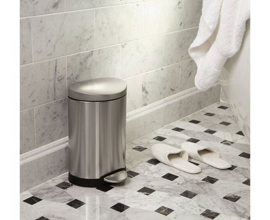 Trash can with pedal, semi-round, 10 L - simplehuman