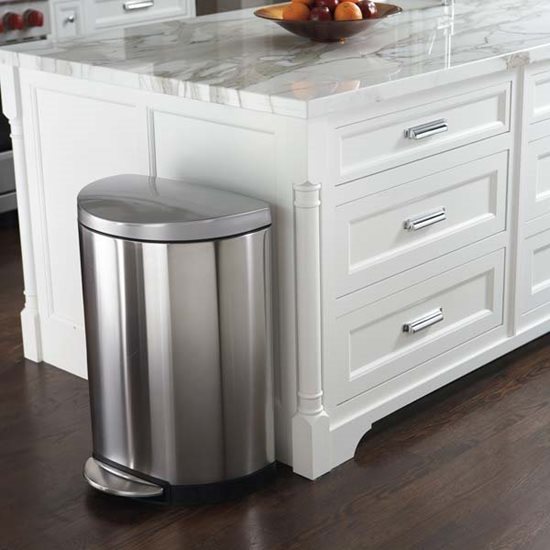 Trash can with pedal, semi-round, 10 L - simplehuman