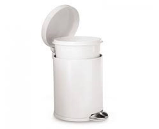 Trash can with pedal, 4.5 L, stainless steel - simplehuman