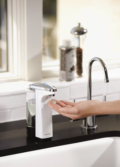 Dispenser for flytende såpe med sensor, 237 ml, Hvit - simplehuman