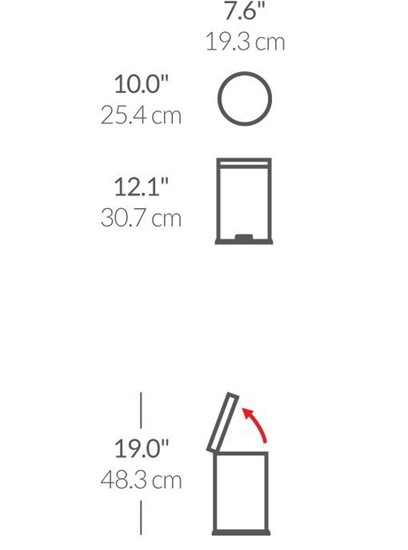 Kosz na śmieci z pedałem, 4,5 l, stal nierdzewna - simplehuman