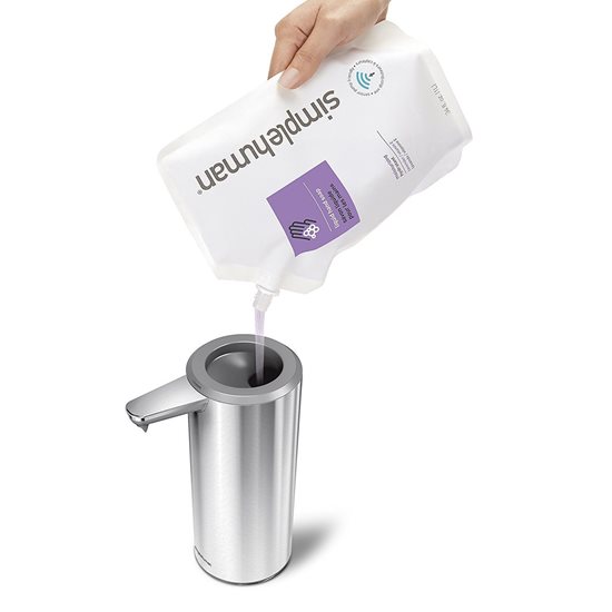 Flytende såpedispenser med sensor, 266 ml, Brushed - simplehuman