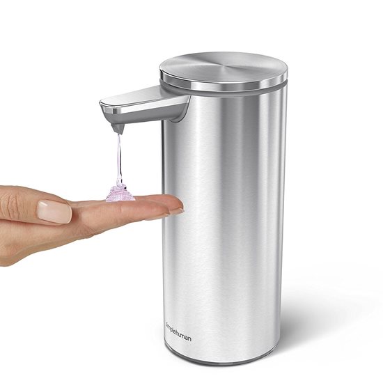 Dispensador de sabonete líquido com sensor, 266 ml, Brushed - simplehuman