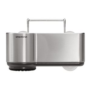 Sink caddy rack, 3 compartments, stainless steel - simplehuman