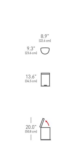 Кошче за боклук с педал, 6 L, неръждаема стомана - simplehuman