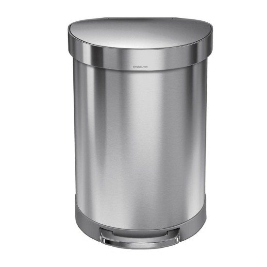 Tret-Mülleimer, 60 L, Edelstahl – simplehuman