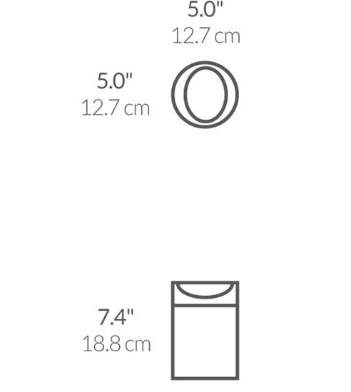 Mini-prullenbak op tafel, 1,5 L, roestvrij staal - simplehuman