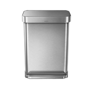 Pedalinė šiukšliadėžė, 55 L, nerūdijančio plieno - simplehuman