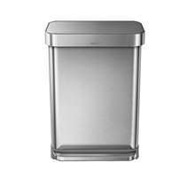 Trash can with pedal, 55 L, stainless steel - "simplehuman" brand