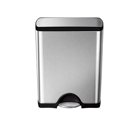 Poubelle à pédale, 50 L, inox - simplehuman