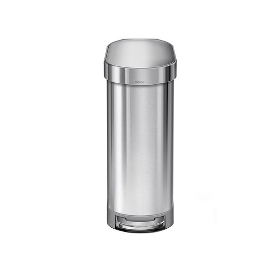 Pedálový odpadkový kôš, 45 L, Stainless Steel - simplehuman