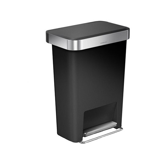 Pedal trash can, 45 L, plastic - simplehuman