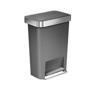 Cubo de basura con pedal, 45 L, plástico - simplehuman