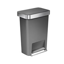 Trash can with pedal, 45 L, plastic - "simplehuman" brand