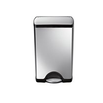 Trash can with pedal, 38 L, stainless steel - "simplehuman" brand