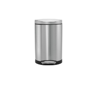 Trash can with pedal, 6 L, stainless steel - simplehuman