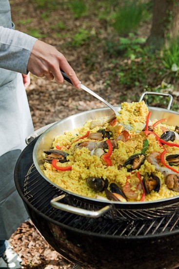 Paella kızartma tavası, 3 katlı, paslanmaz çelik, 46 cm, "Specialties" - Demeyere