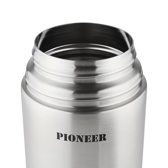 "Pioneer" thermal insulating mug with teaspoon, for soup, 580 ml, stainless steel - Grunwerg