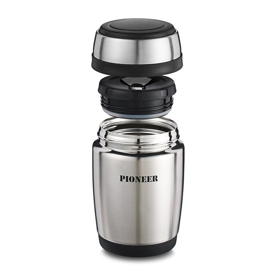 Mug isotherme "Pioneer" avec cuillère à café, pour soupe, 580 ml, acier inoxydable - Grunwerg