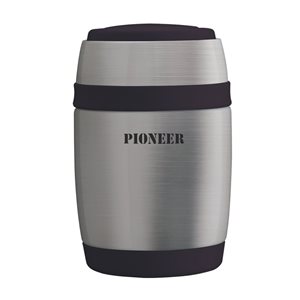 "Pioneer" thermal insulating mug with teaspoon, for soup, 580 ml, stainless steel - Grunwerg