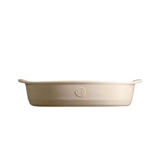 Oval baking dish, ceramic, 35x22.5 cm/2.3 l, Clay - Emile Henry