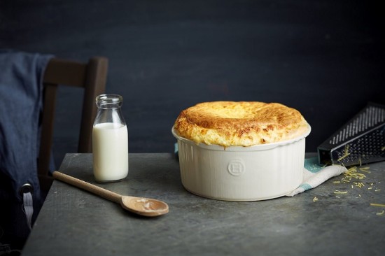 Ceramic souffle baking dish, 23 x 21,5 cm/2,2 l, Clay - Emile Henry