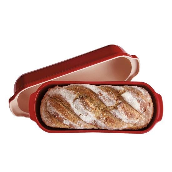 Batard kenyérsütő tepsi, kerámia, 39x16,5 cm/4,5 l, Burgundy  - Emile Henry