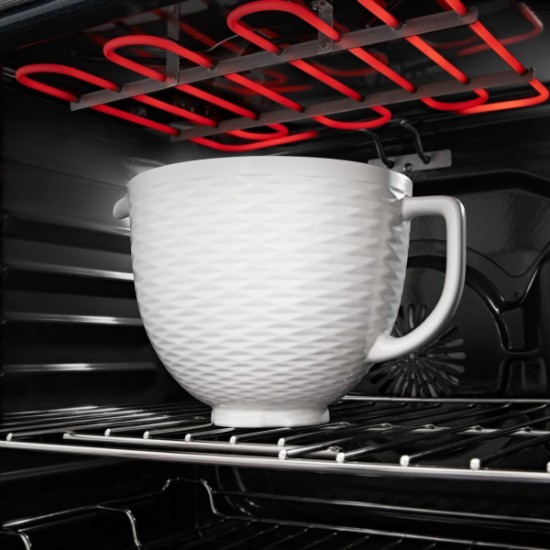Cuenco de cerámica, 4,7 L, Embossed White - KitchenAid