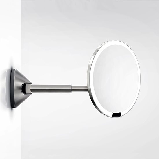 Makiažo veidrodis su jutikliu, tvirtinamas prie sienos, 23 cm - simplehuman