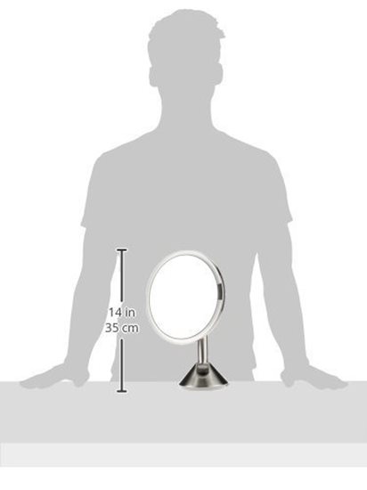 Sensörlü makyaj aynası, duvara monte, 23 cm - simplehuman