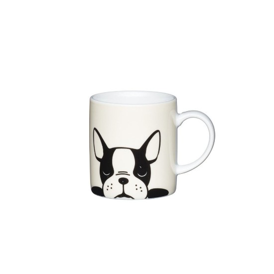 Tasse à espresso en porcelaine, modèle "French bulldog", 80 ml - par Kitchen Craft