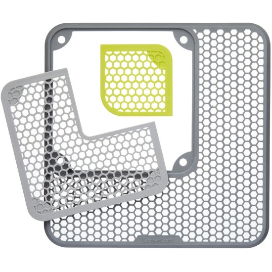 Halter zum Abtrocknen von Geschirr, 30 x 30 cm, Silikon - von Kitchen Craft