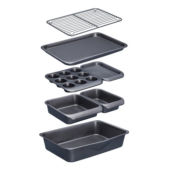 Set pour la cuisson 7 pièces, 41 x 31 cm, acier au carbone - par Kitchen Craft