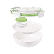 Compartmentalized food container for salad, 21.5 x 21.3 x 8.4 cm - OXO