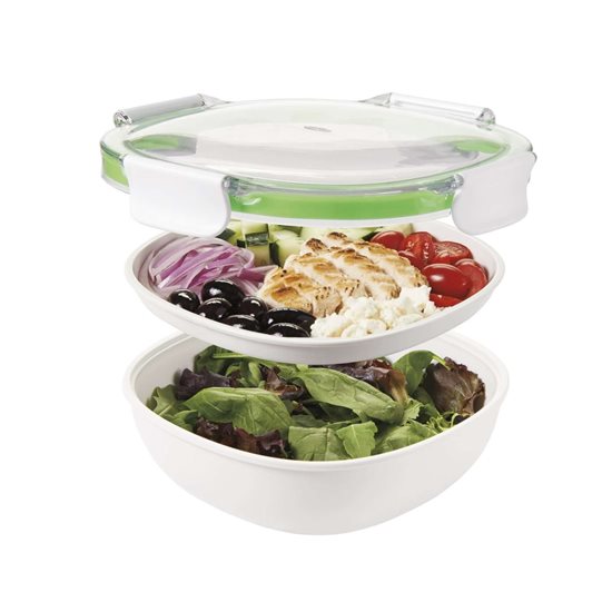 Kompartimentierter Lebensmittelbehälter für Salat, 21,5 x 21,3 x 8,4 cm - OXO