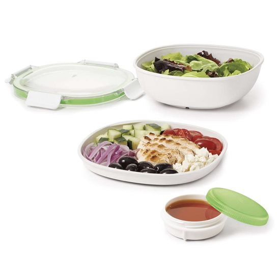 Kompartimentierter Lebensmittelbehälter für Salat, 21,5 x 21,3 x 8,4 cm - OXO