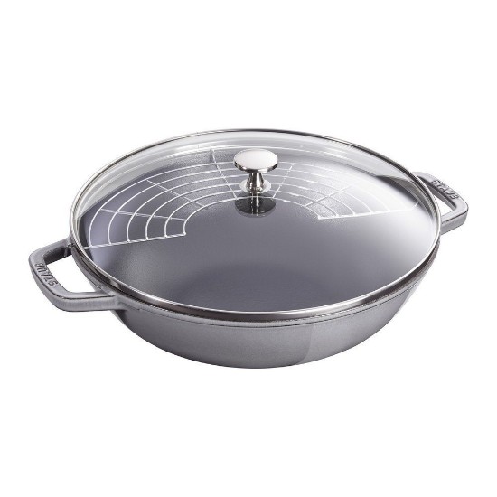 Wok pan, cast iron, 30cm, Graphite Grey - Staub