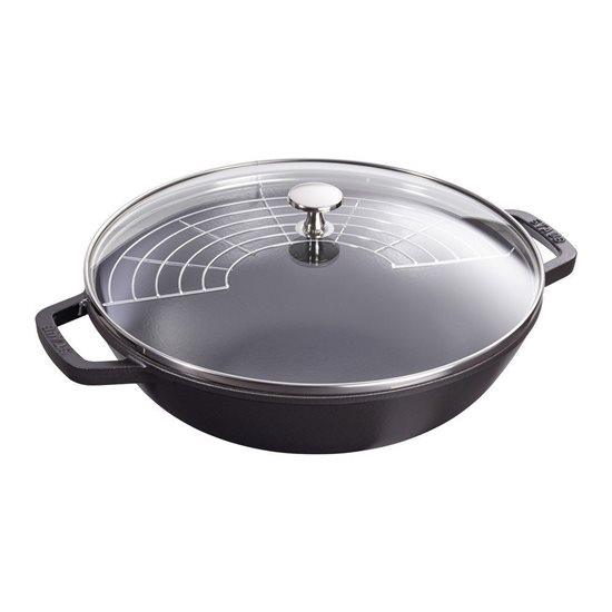 Panela wok, ferro fundido, 30cm, Black - Staub