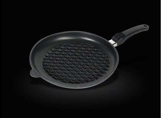 Grill pan, perforated, aluminum, 32 cm - AMT Gastroguss